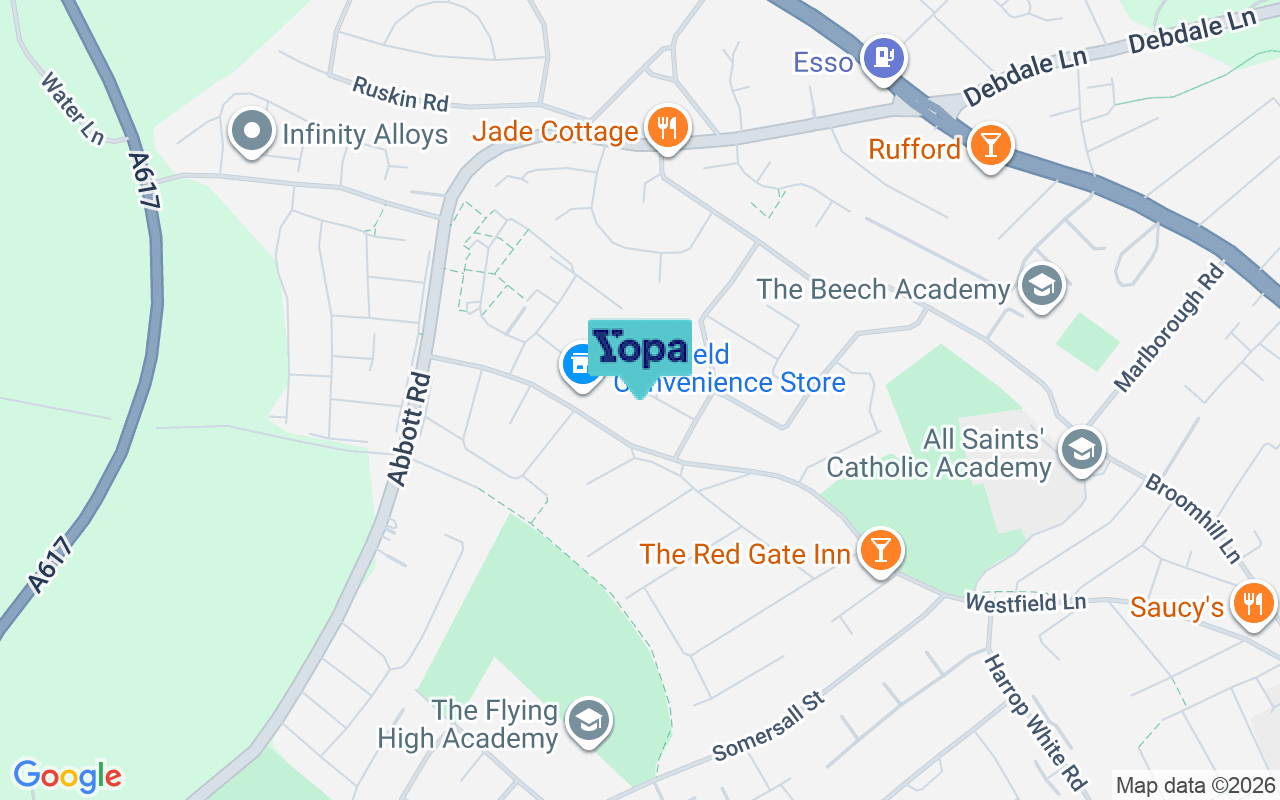 Map showing the location of NG19 6NL