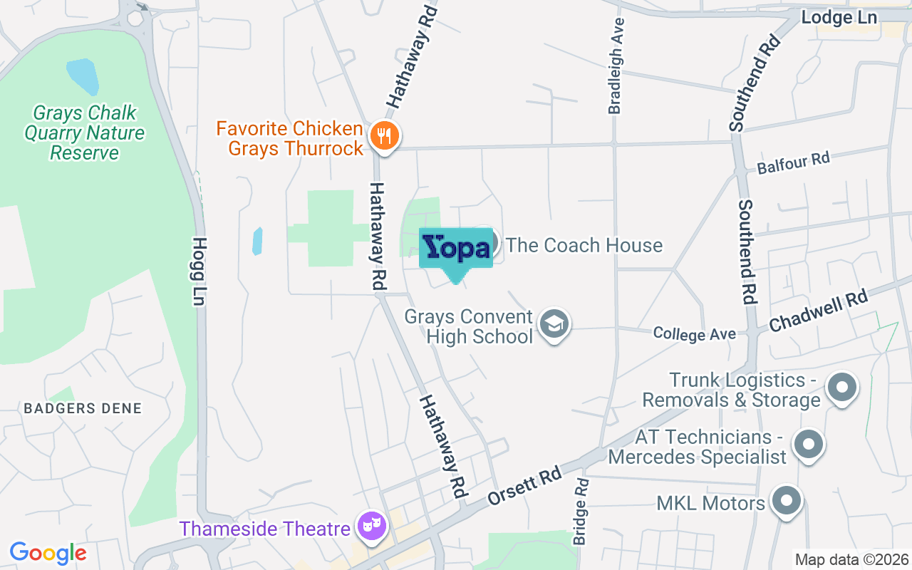 Map showing the location of RM17 5FN