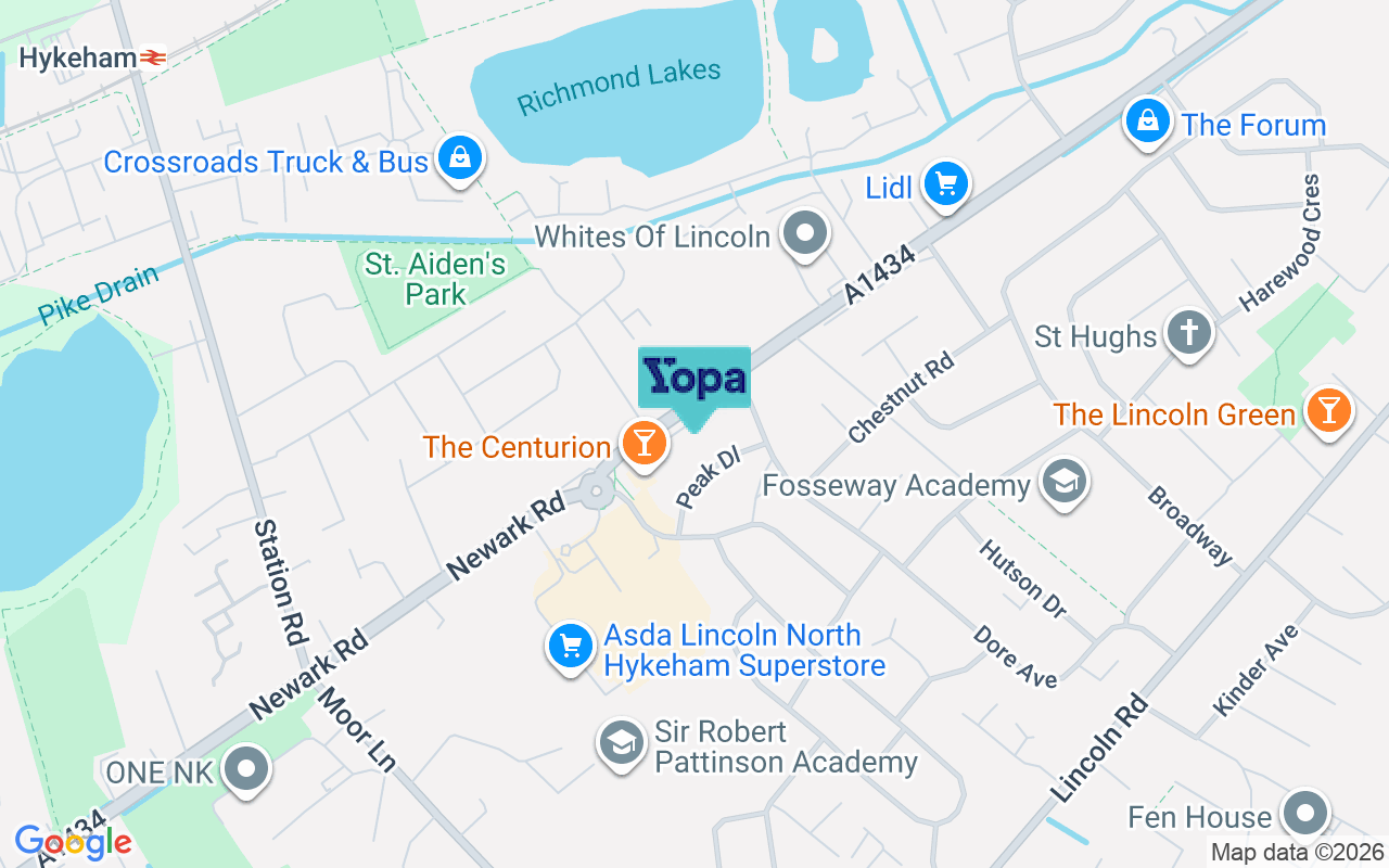 Map showing the location of LN6 8LD