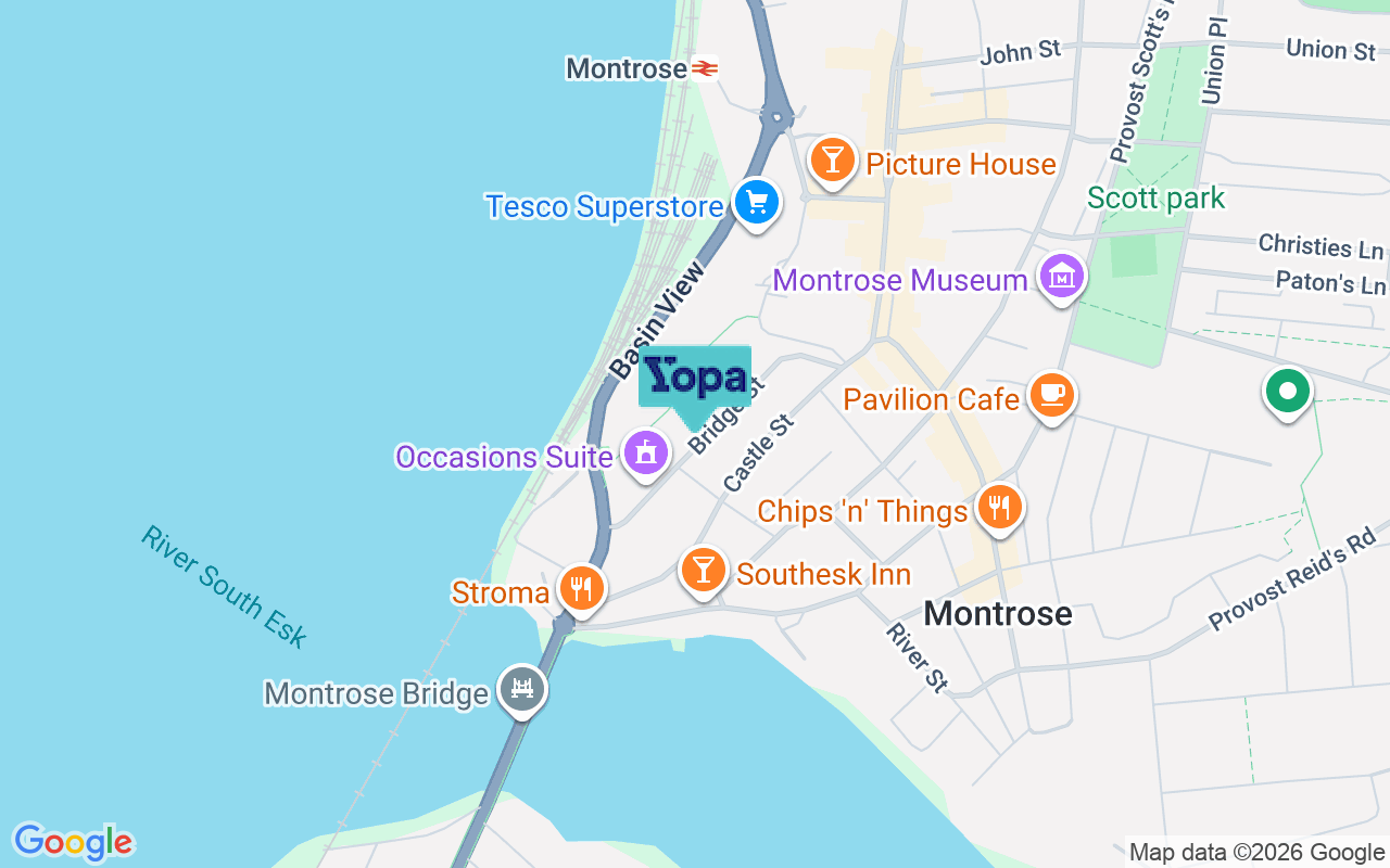 Map showing the location of DD10 8AE