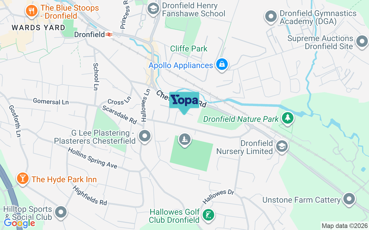 Map showing the location of S18 1XW