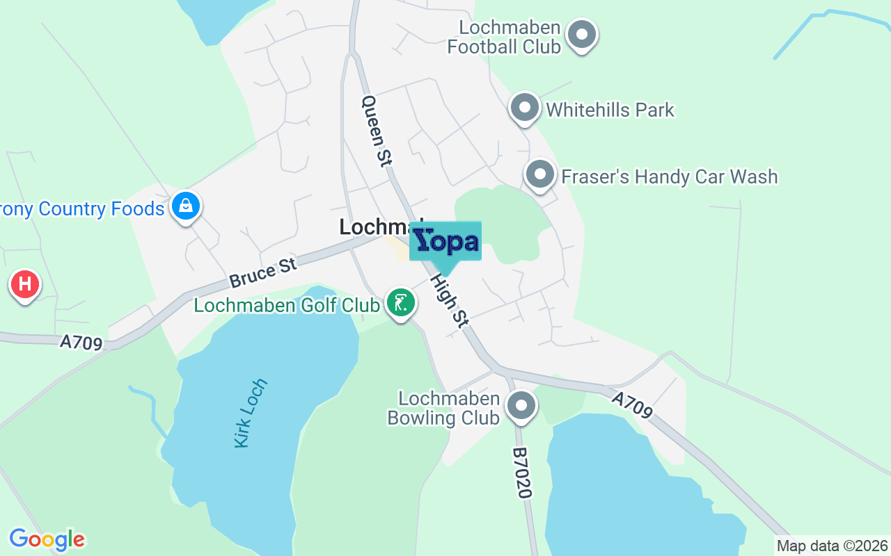 Map showing the location of DG11 1NH