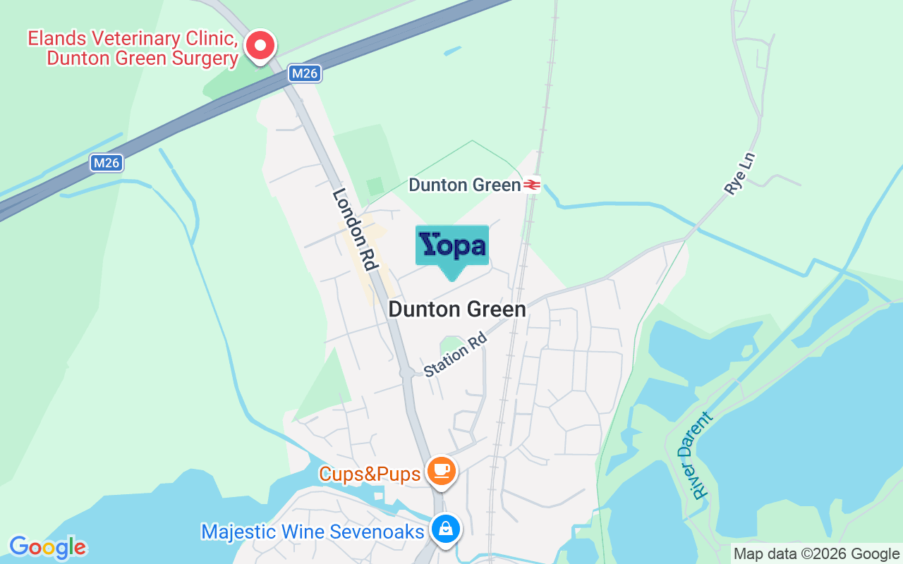 Map showing the location of TN13 2UX