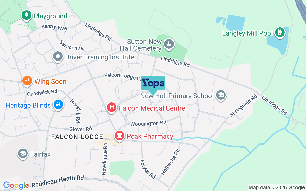 Map showing the location of B75 7NP
