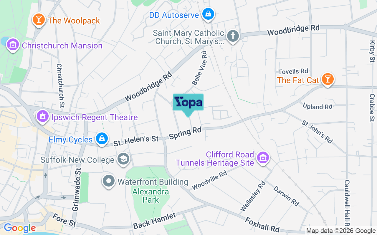 Map showing the location of IP4 2RW