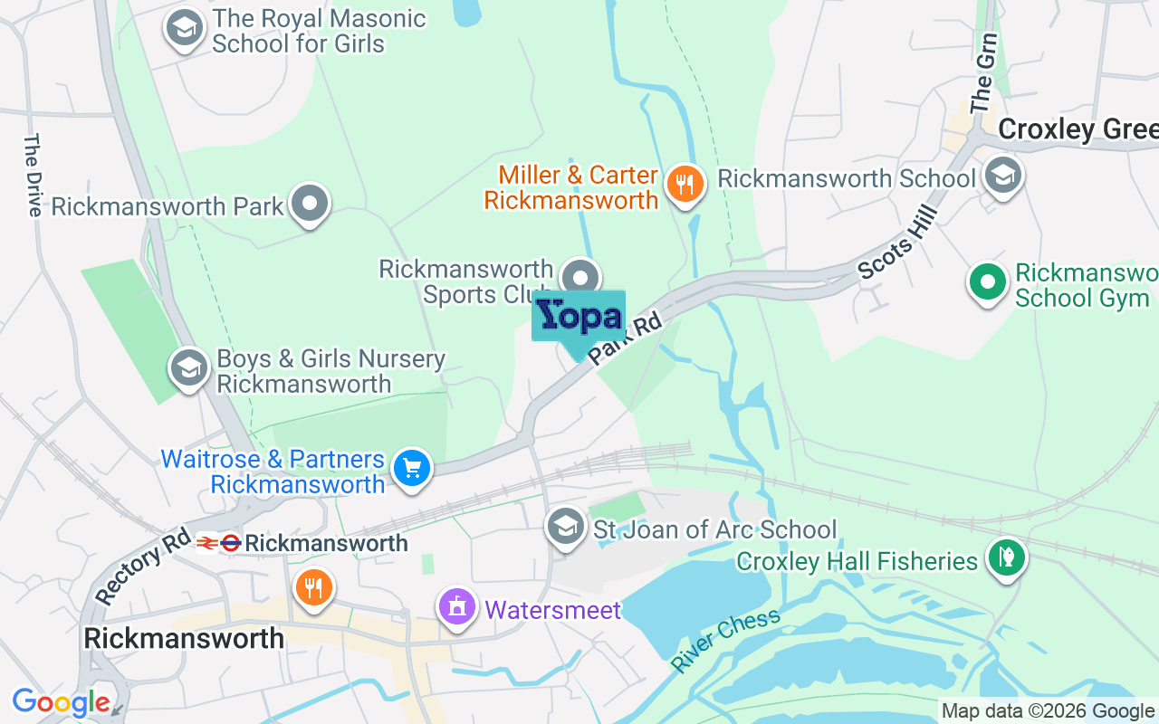Map showing the location of WD3 1HU