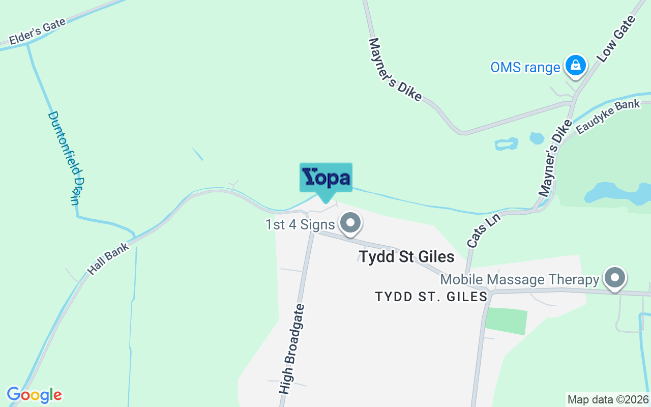 Map showing the location of PE13 5LQ