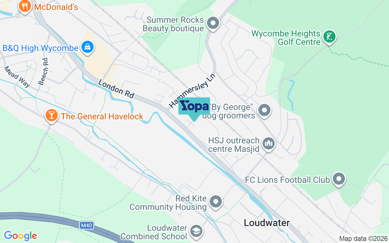 Map showing the location of HP11 1HB
