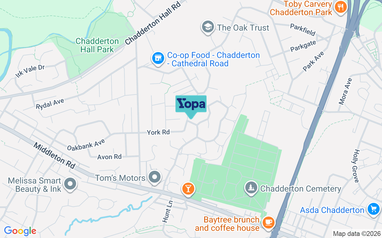 Map showing the location of OL9 0NZ