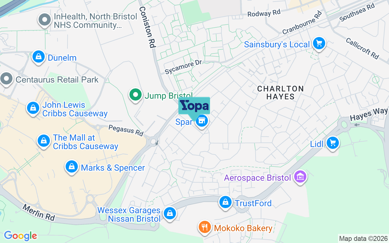 Map showing the location of BS34 5UY