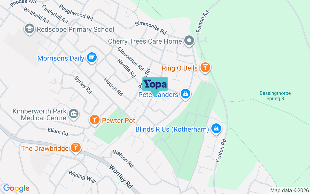 Map showing the location of S61 3RR