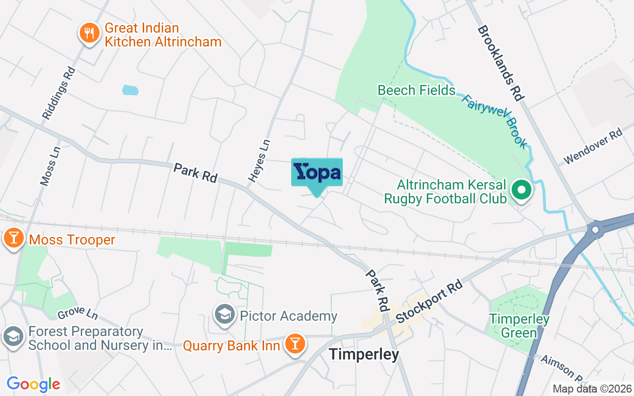 Map showing the location of WA15 6DN