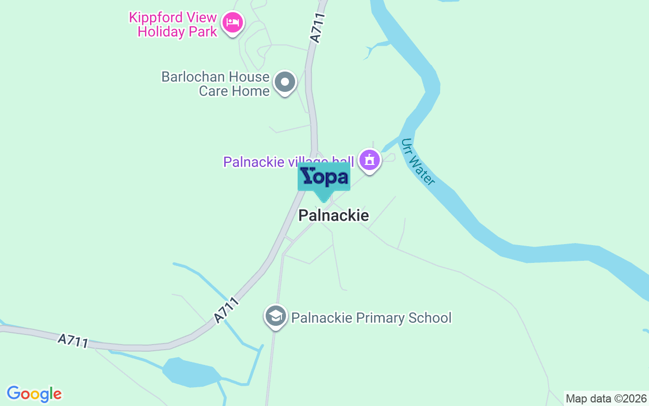 Map showing the location of DG7 1PG