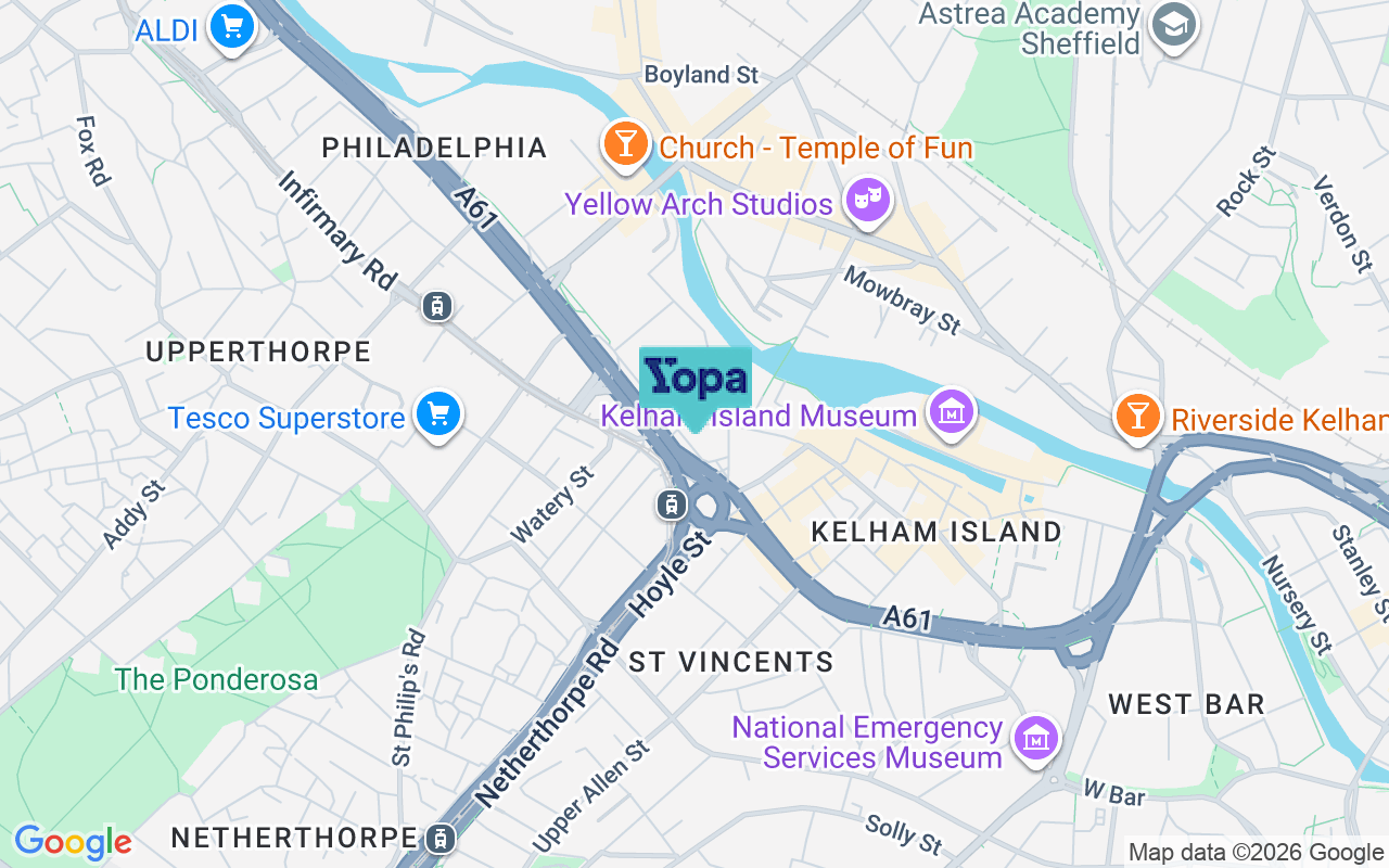 Map showing the location of S6 3AN