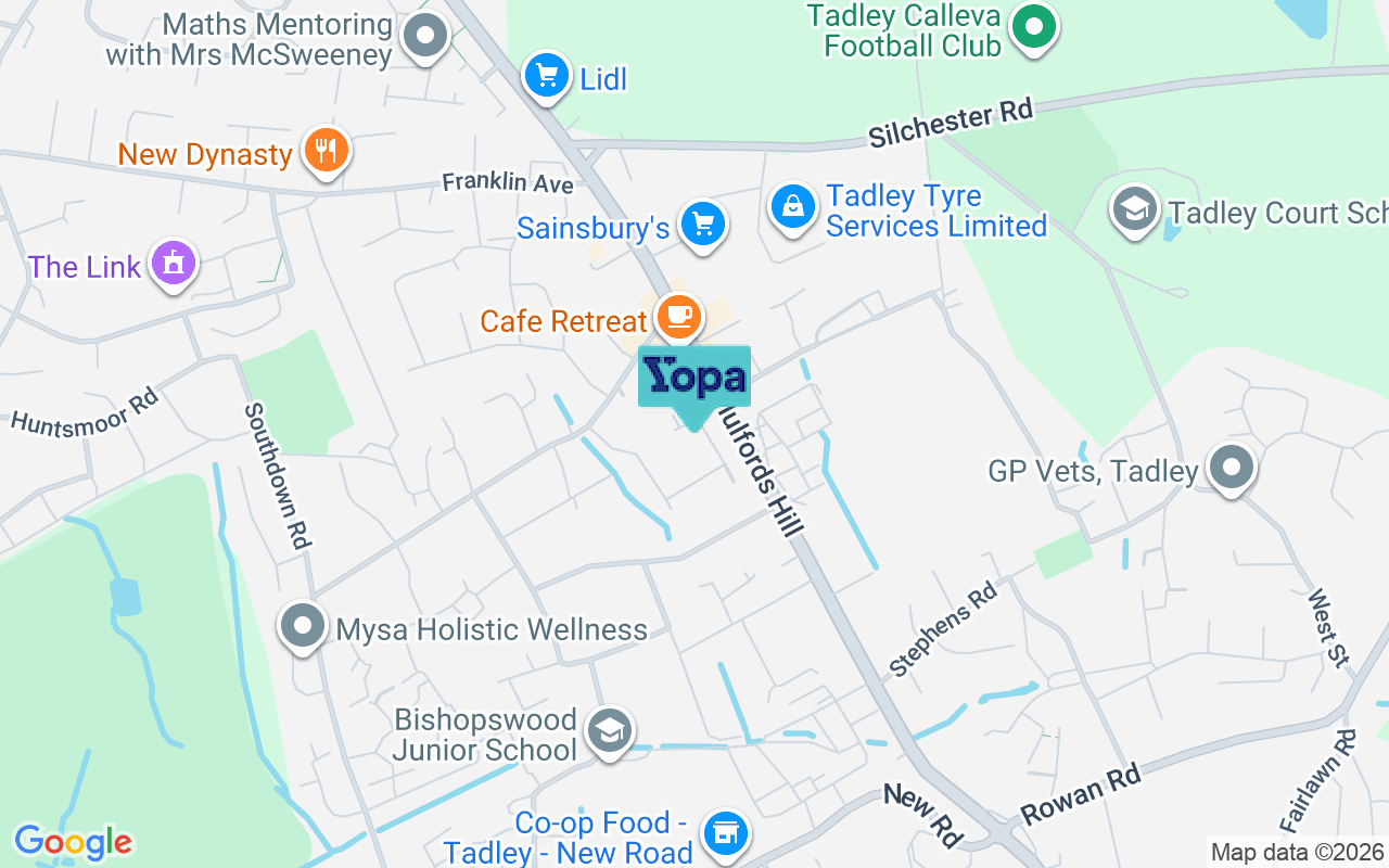 Map showing the location of RG26 4JT