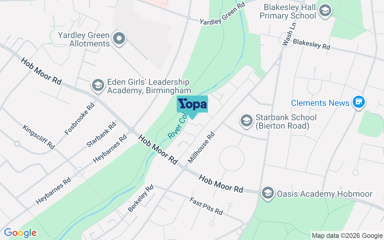 Map showing the location of B25 8QP