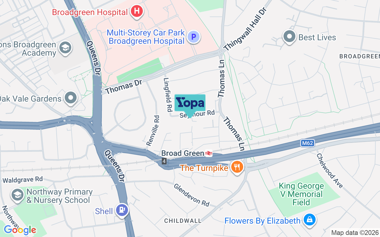 Map showing the location of L14 3LH