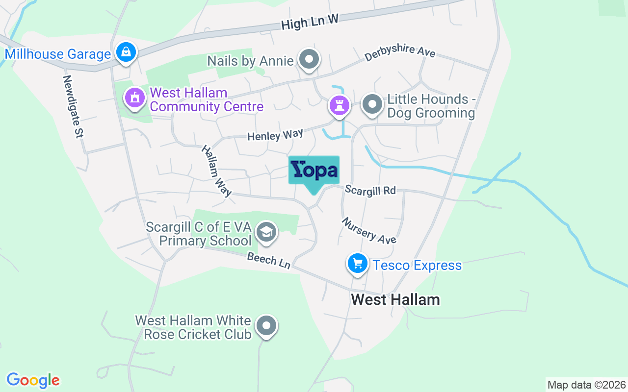Map showing the location of DE7 6LF