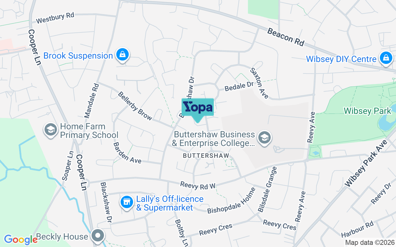 Map showing the location of BD6 3UG