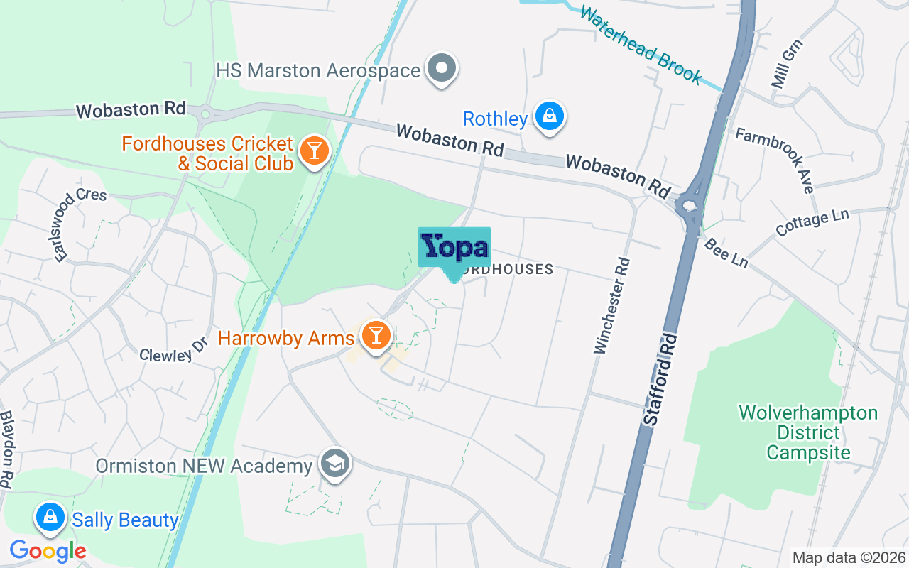 Map showing the location of WV10 6RJ