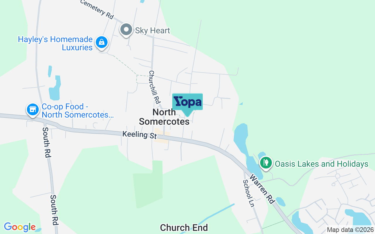 Map showing the location of LN11 7QG