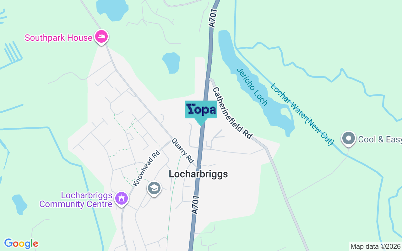 Map showing the location of DG1 1RY