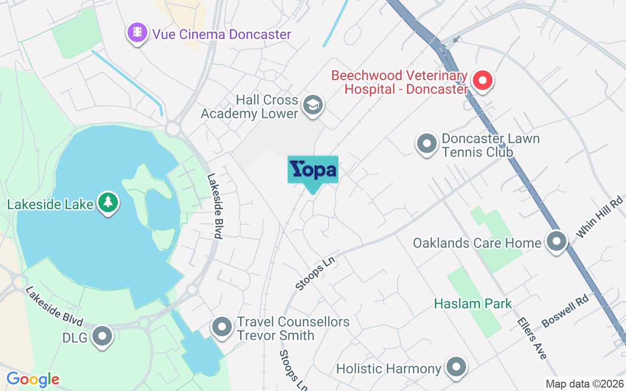 Map showing the location of DN4 7DQ