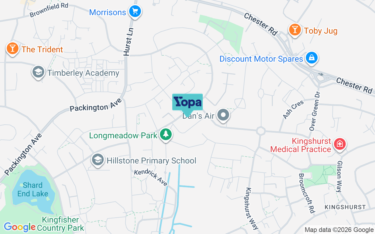 Map showing the location of B34 7NL