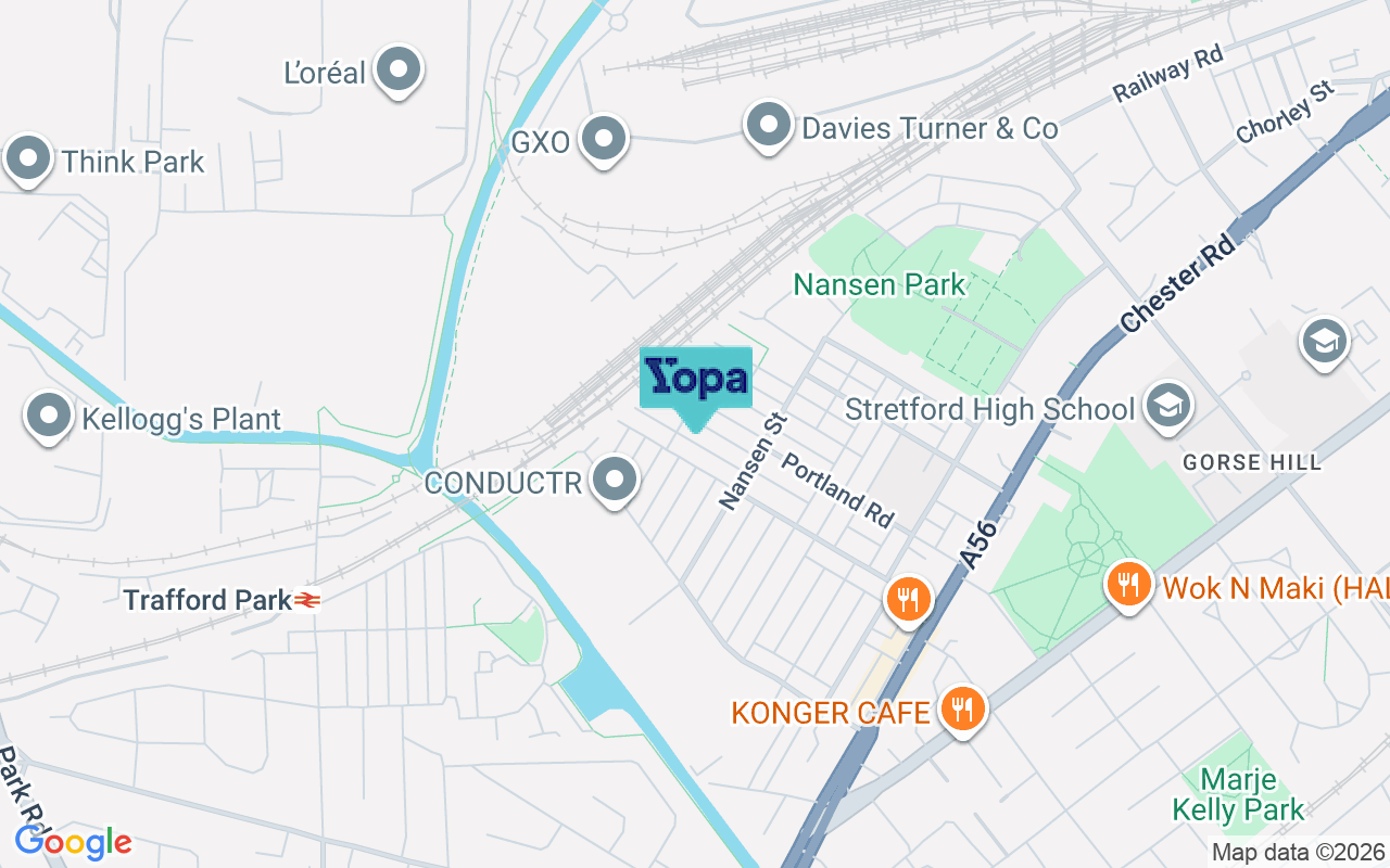 Map showing the location of M32 0PJ