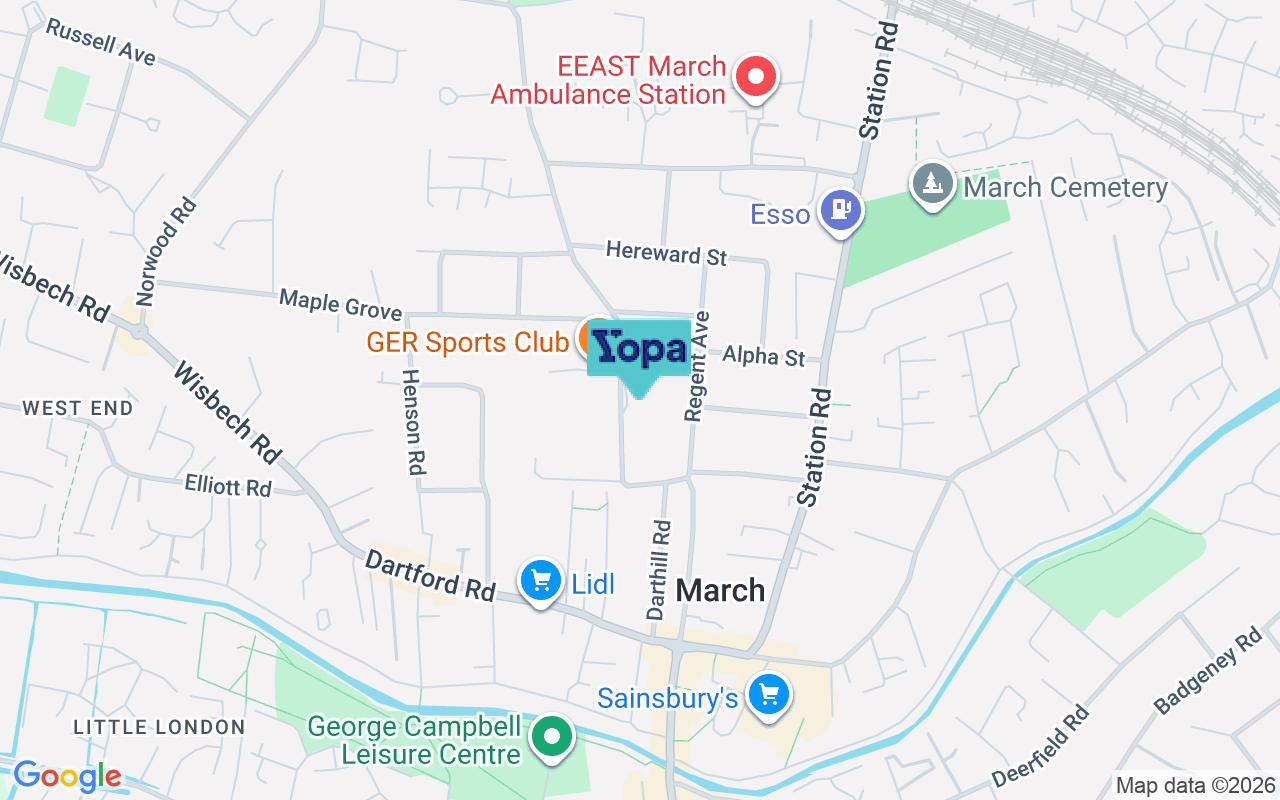 Map showing the location of PE15 8HS