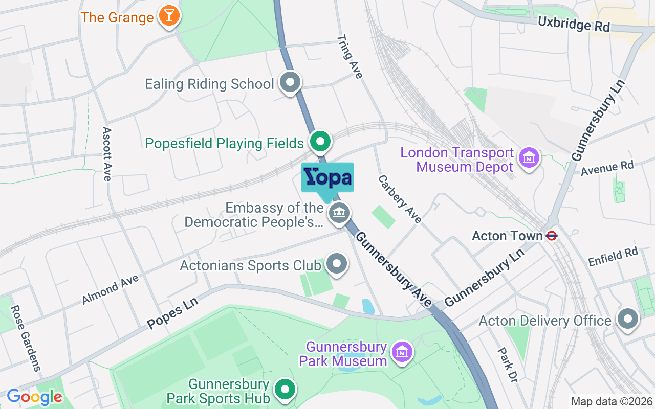 Map showing the location of W5 4LP