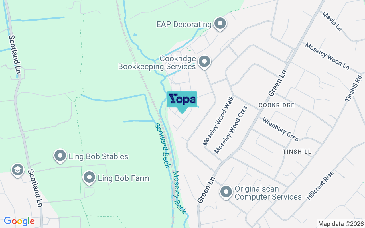 Map showing the location of LS16 7AW