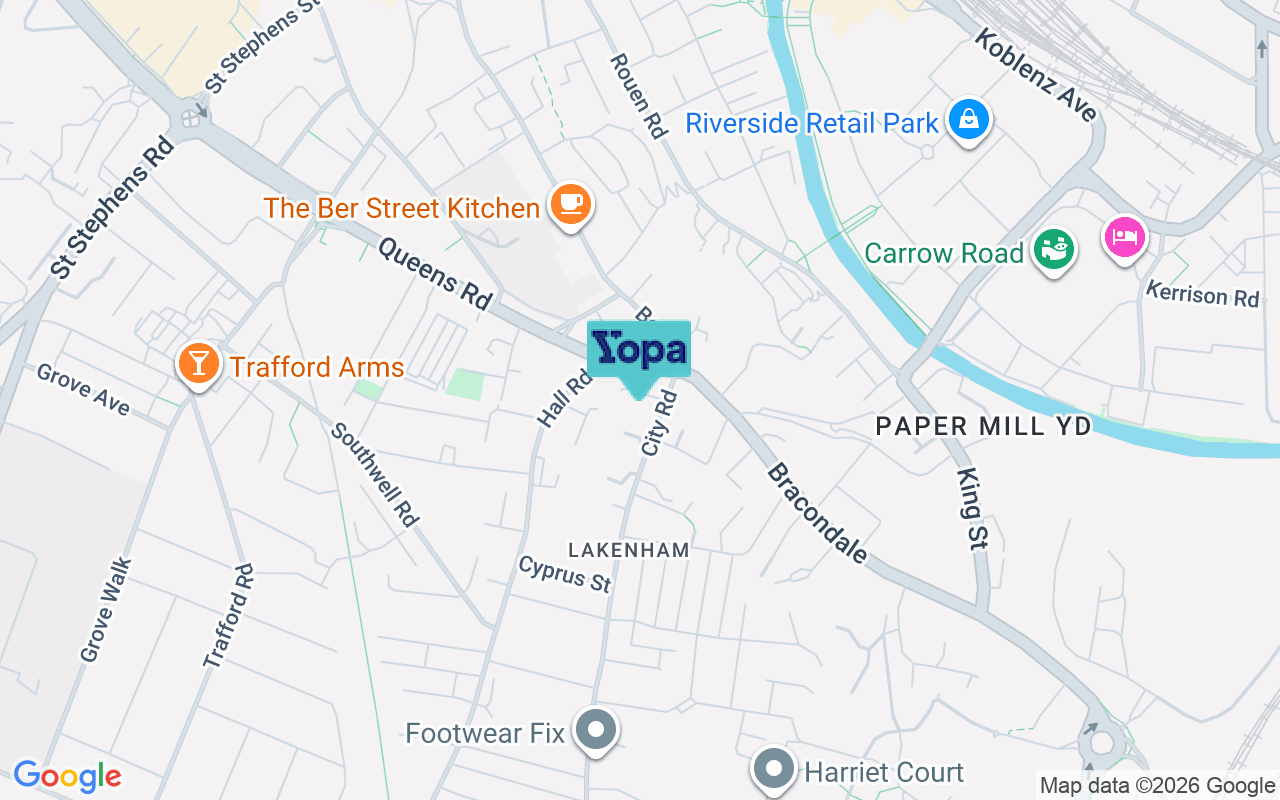 Map showing the location of NR1 3JE