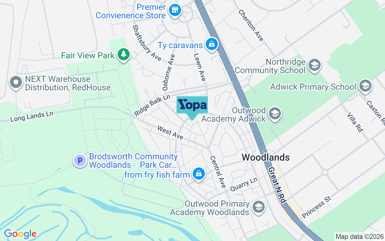 Map showing the location of DN6 7NX
