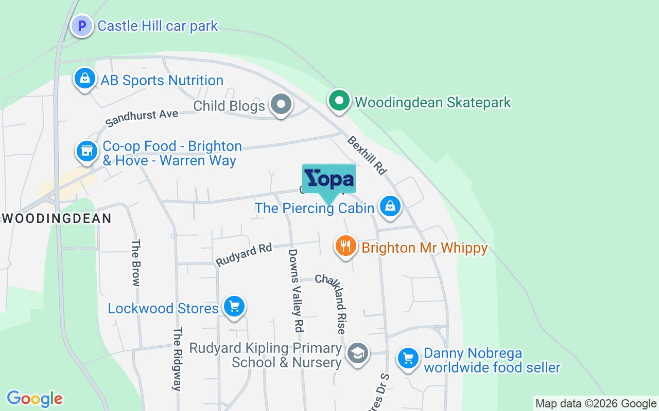 Map showing the location of BN2 6SN