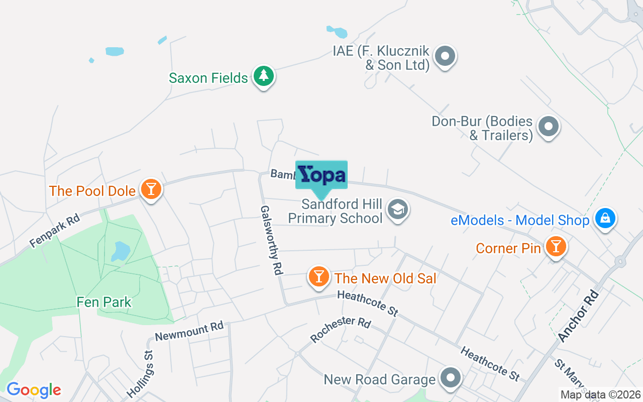 Map showing the location of ST3 5JX