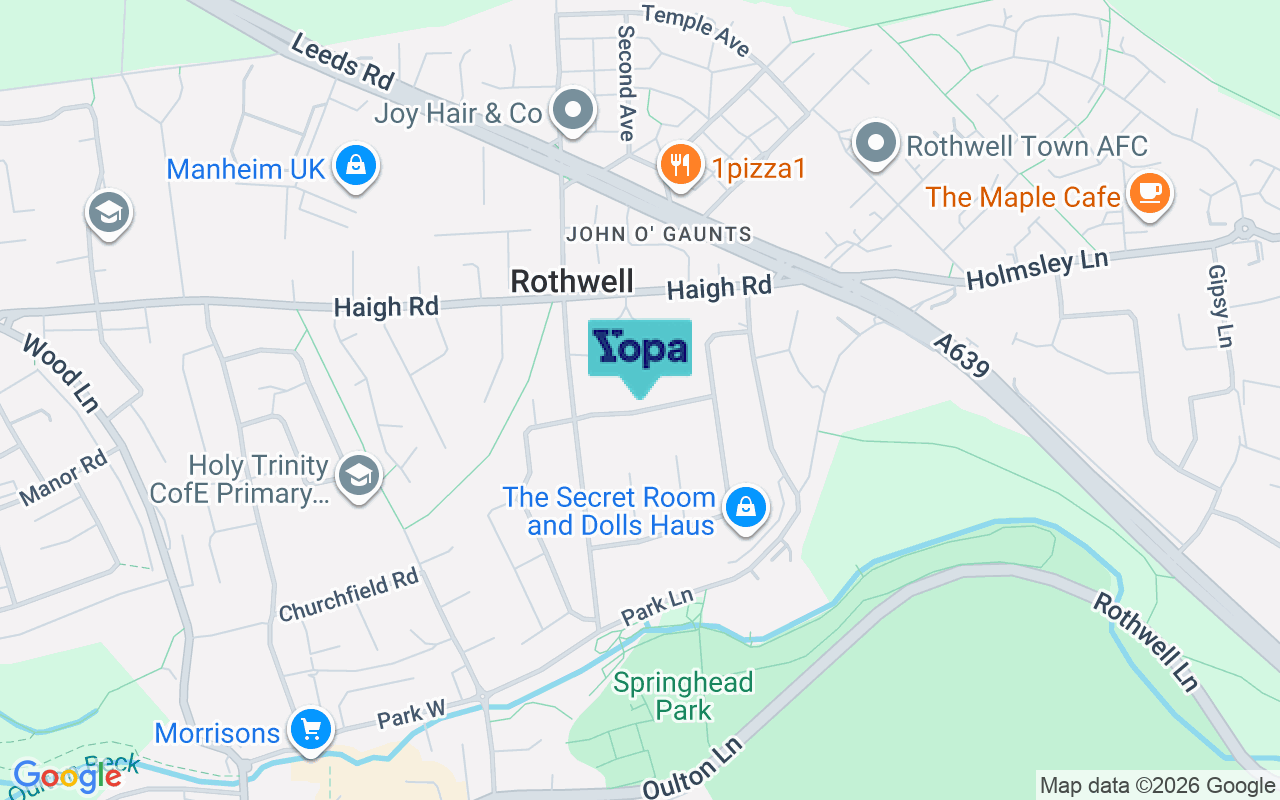 Map showing the location of LS26 0HU