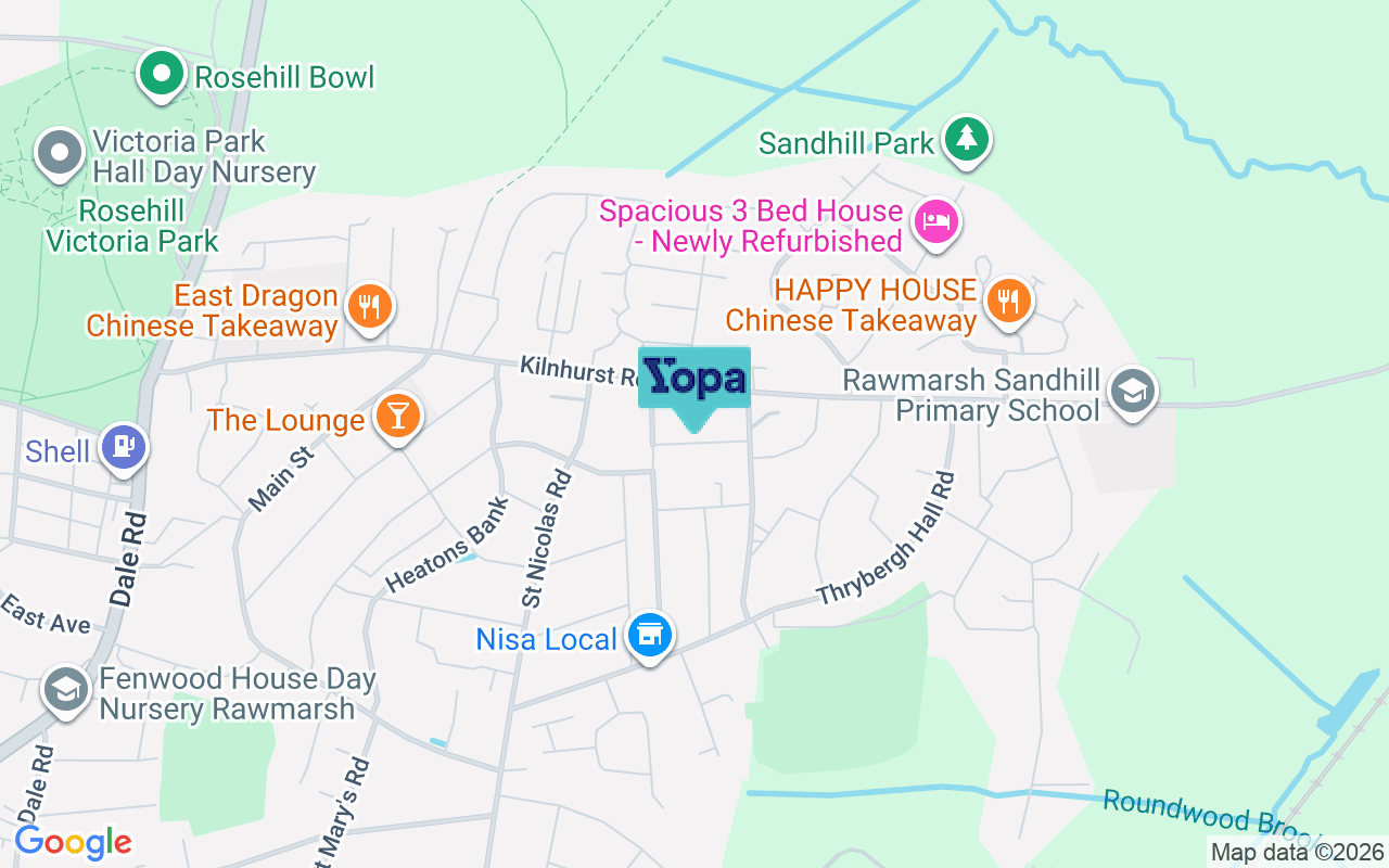 Map showing the location of S62 5JN