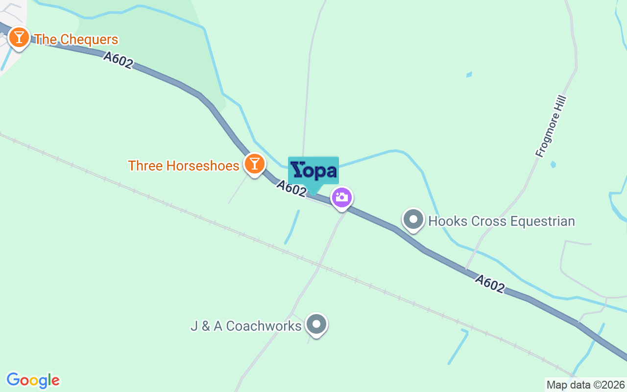 Map showing the location of SG14 3RX