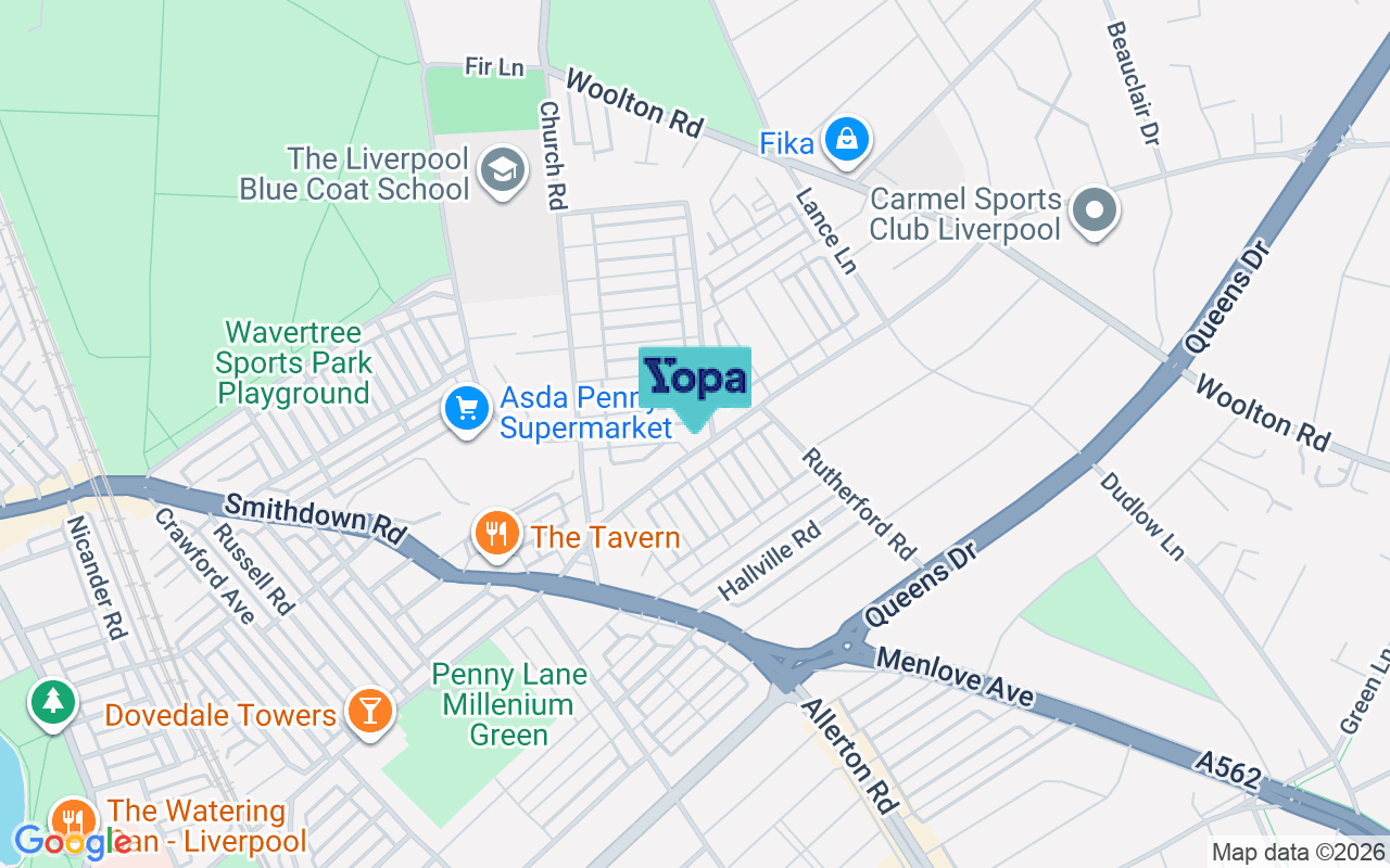 Map showing the location of L15 9EU