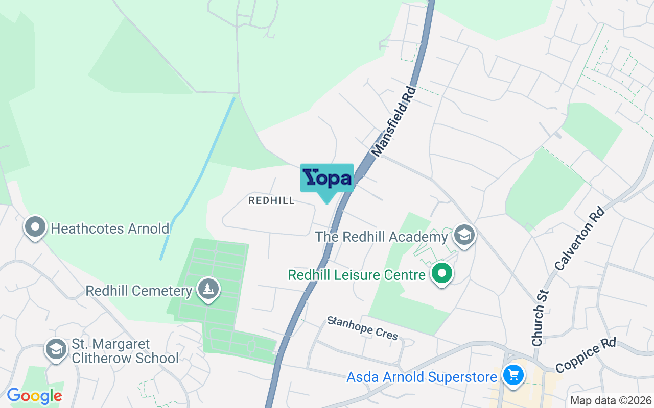 Map showing the location of NG5 8JL