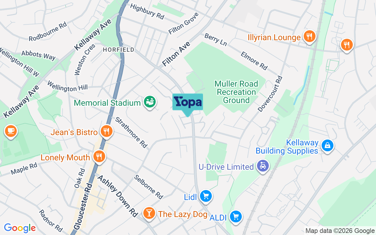 Map showing the location of BS7 9RF