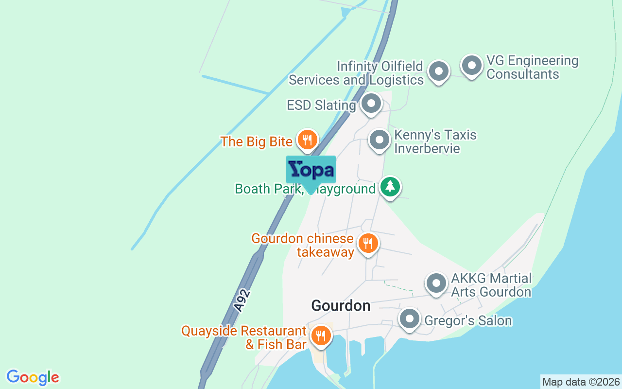 Map showing the location of DD10 0NG