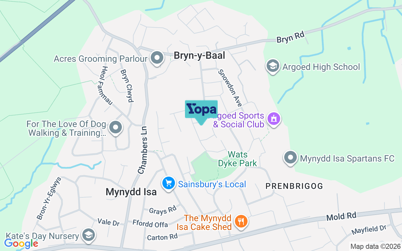 Map showing the location of CH7 6TZ