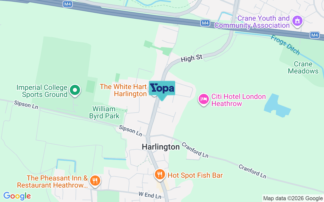 Map showing the location of UB3 5ER