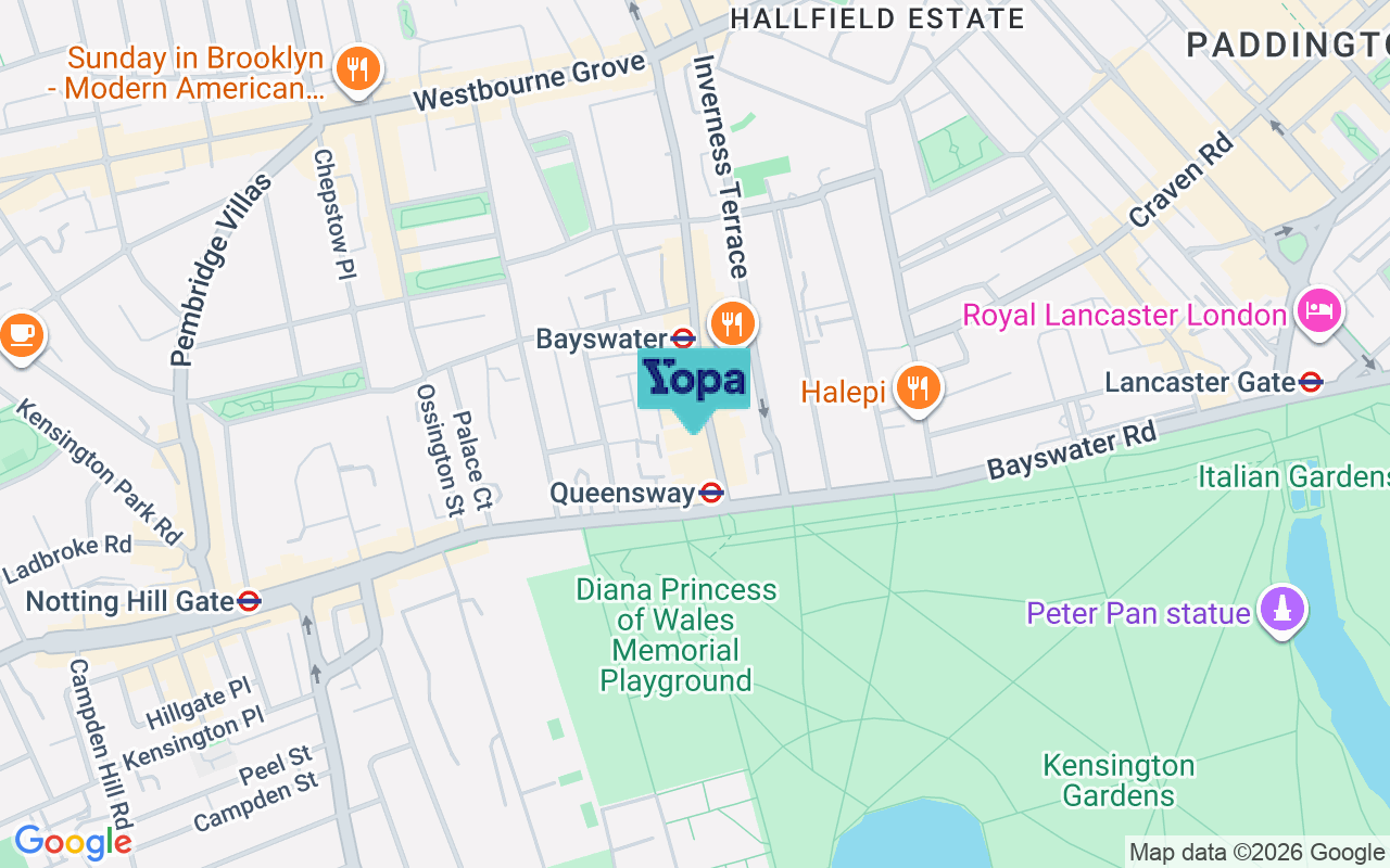 Map showing the location of W2 4QR