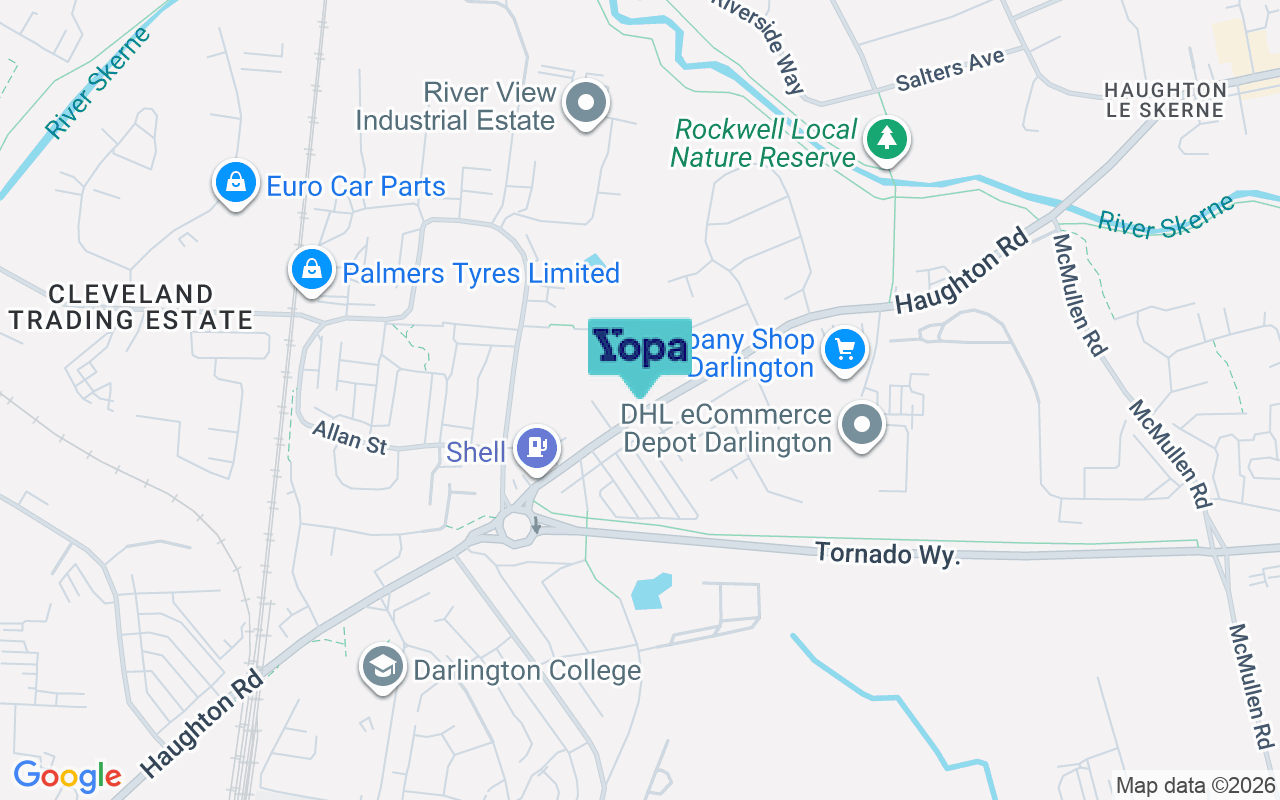 Map showing the location of DL1 2LD