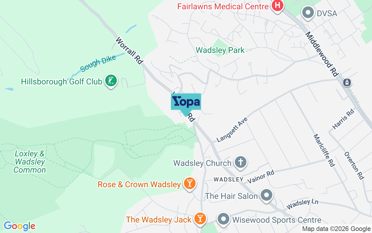 Map showing the location of S6 4BD