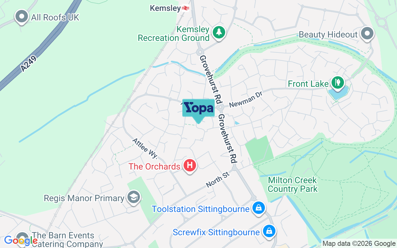 Map showing the location of ME10 2JQ