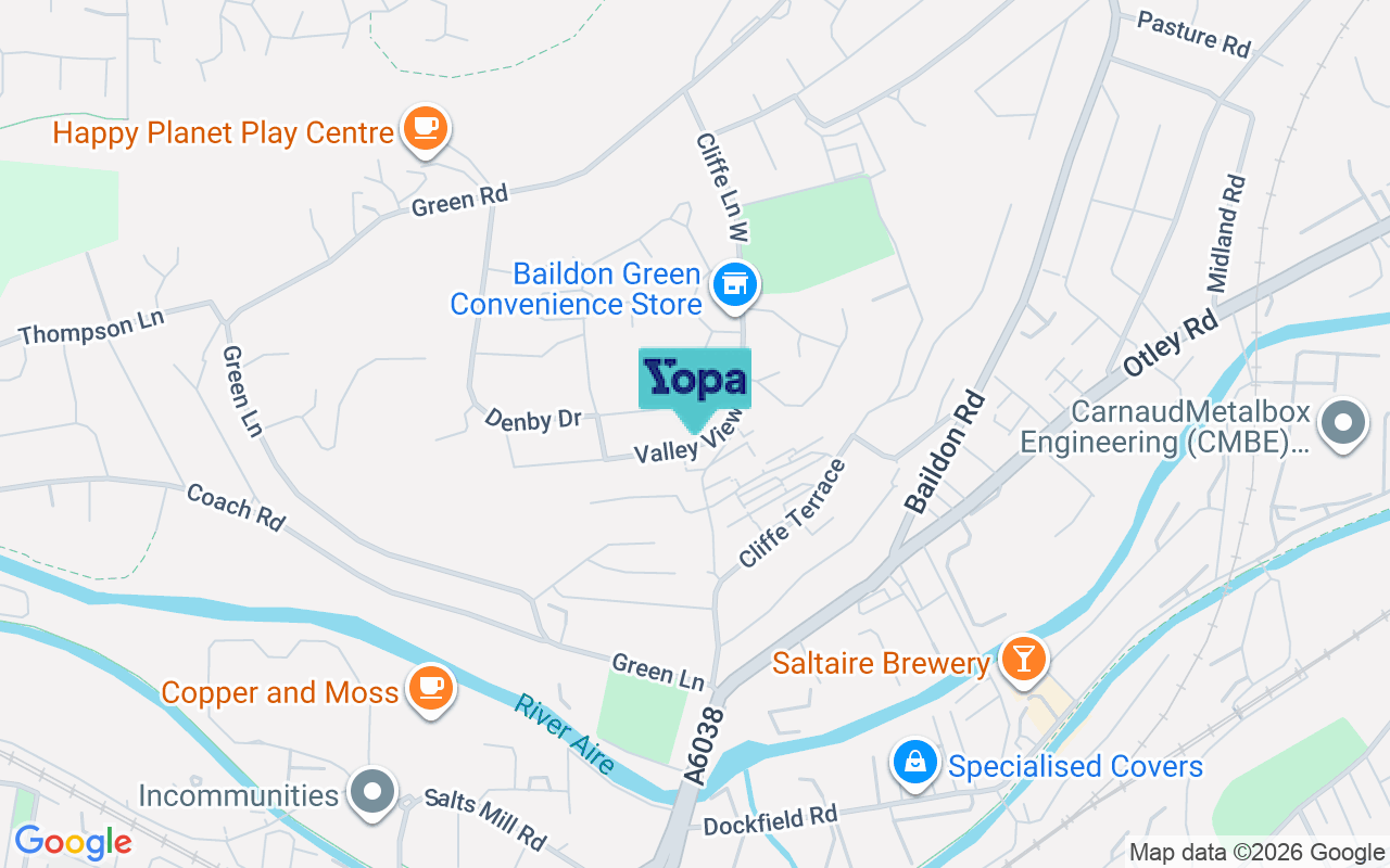 Map showing the location of BD17 5QT